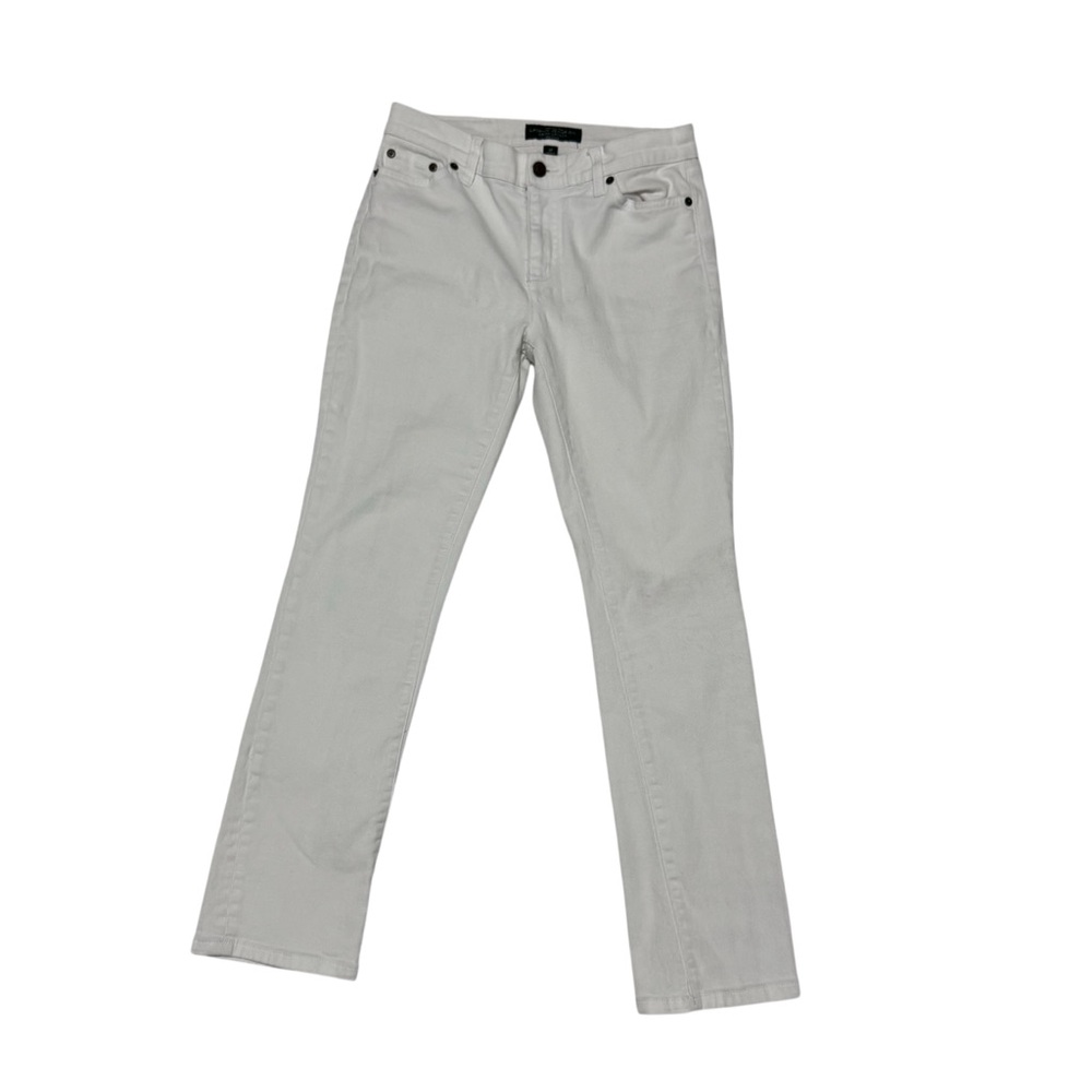 Lauren Jeans Co. Women's Cotton Classic Straight Leg White Jeans